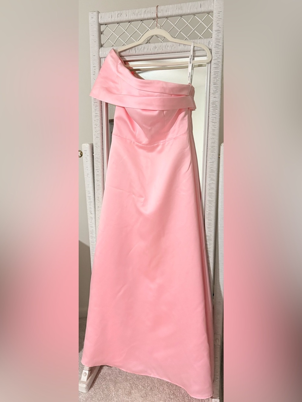 JJ’s House Petal Pink Off-the-Shoulder A-Line Formal Dress | Size US 8 | NWT